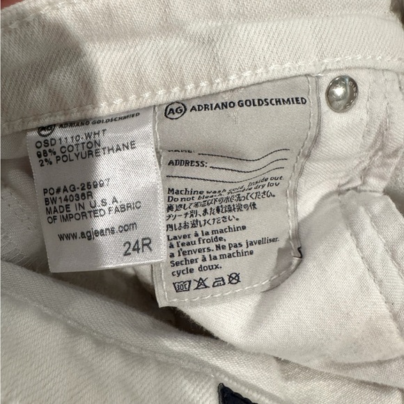 AG Adriano Goldschmied white Straight Leg low rise jeans cotton - Picture 4 of 9